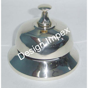 ระฆังโต๊ะทองเหลืองสไตล์ amerian ระฆังตั้งโต๊ะประดับโต๊ะทำจากนิกเกิลขัดเงางานฝีมือโลหะใช้ในสำนักงานสำนักงาน - Product Image 3