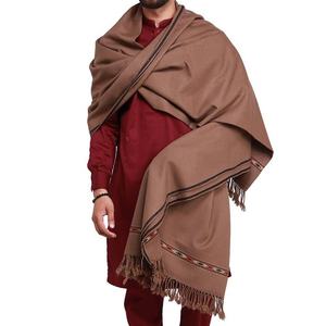100% Custom Made <b>Wool</b> Pashmina <b>Shawl</b> for Men for Winter Season for Muslims - Product Image 1