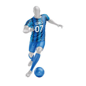 Ventes en gros au meilleur prix, qualité thaïlandaise, ensembles de maillots de football 100% polyester, vêtements de football personnalisés, extensible dans les quatre sens, été, hiver, printemps - Product Image 4