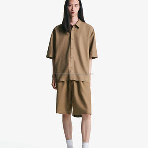 Latest Fashion Wear Shorts Set for Men Solid Color Men Shorts Set <b>Street</b> Wear Short Set for Adult - Product Image 3