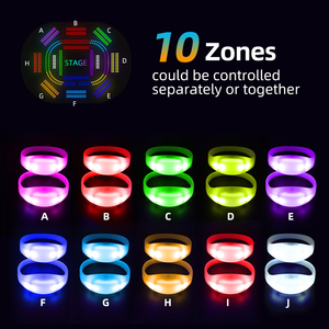 <span class=keywords><strong>Pulseras</strong></span> de xilobandas LED con control remoto Pulsera de silicona de zonificación remota <span class=keywords><strong>Pulseras</strong></span> iluminadas Suministros para fiestas Pulsera <span class=keywords><strong>Coldplay</strong></span> - Product Image 4