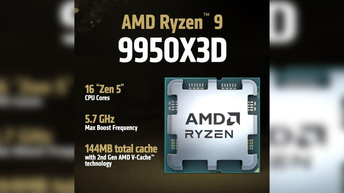 Newest AMD Ryzen 9 9950X3D 16-Core CPU, Zen 5 4.3GHz, 170W - Ideal