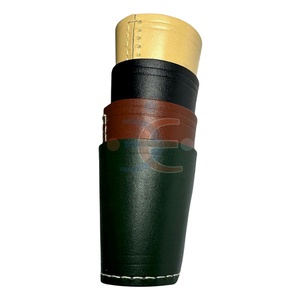 2024 ใหม่สีดําสีน้ําตาลและหนังสีทองลูกเต๋าชุดถ้วยสักหลาดซับ Quiet Shaker กํามะหยี่ผ้าพกพากระเป๋า - Product Image 3