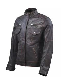 Chaqueta de cuero de moda de alta calidad para hombre, hecha a medida, estilo informal, patrón sólido azul, producto de Venta caliente de invierno - Product Image 2