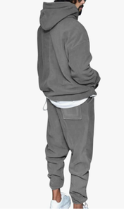 Survêtement à capuche en coton imprimé tendance pour homme, coupe classique avec logo sur le devant, best-seller - Product Image 2