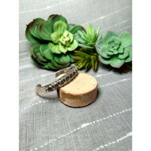 Navajo Handmade Drunzy & Sterling <b>Silver</b> <b>Cuff</b> <b>Bracelet</b> Cultural Collectible Jewelry - Product Image 2