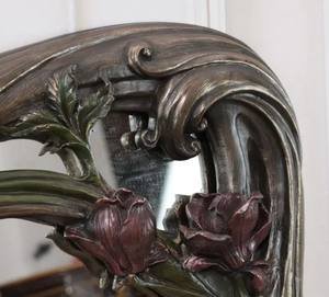 Miroir Art Nouveau Floral : Décoration Murale en Verre Cristal Vintage - Product Image 4