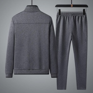 Ropa deportiva de invierno personalizada de alta calidad para hombre, chándales de lana de 2 piezas para correr al aire libre, trajes deportivos informales estampados - Product Image 5