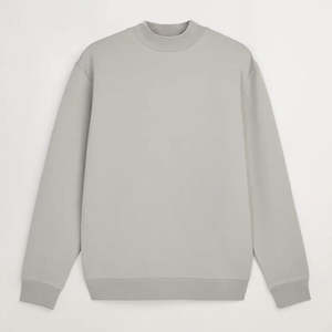 Sudadera al por Mayor de Alta Calidad, Sudadera Lisa Teñida, Felpa, Blanca, Cuello Redondo, Sudadera Personalizada de Algodón Mezclado - Product Image 4