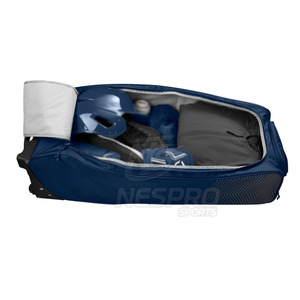 High Quality Two-Wheel Baseball Roller <b>Bag</b> with Breathable Compartments & Padded <b>Dividers</b> for Compact Travel - Product Image 2