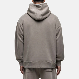 เสื้อฮู้ดดี้ผู้ชายแบบสวมหัว พิมพ์ลาย แขนยาว ผ้าคอตตอนผสมโพลีเอสเตอร์ 100%  ทรงโอเวอร์ไซส์  ลายพื้น  รับสกรีนโลโก้ตามสั่ง - Product Image 3