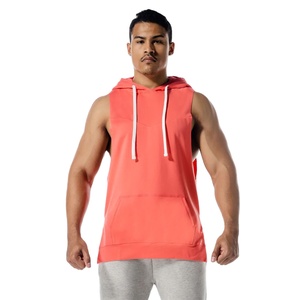 Men Workout Hooded Tank Tops Sports Bodybuilding Stringer Muscle Cut Off T Shirt Mens <b>Sleeveless</b> Gym <b>Hoodies</b> - Product Image 1