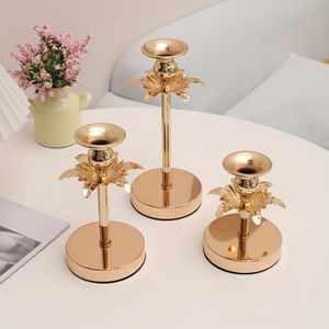 Fabricantes y proveedores de candelabro de metal de calidad de lujo de diseño clásico de oro rosa a precio asequible - Product Image 3