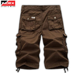 Vente en gros de shorts de plage décontractés pour hommes 100% coton couleur personnalisée taille élastique séchage rapide solide imprimé numérique de haute qualité - Product Image 6