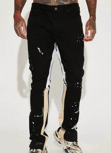 2024 pantalon imprimé personnalisé de haute qualité grande taille décontracté pile pantalon en coton droit pantalon évasé - Product Image 3