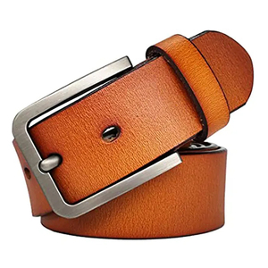 Cinturón de Cuero Genuino Personalizado de Fábrica para Hombre, Cinturón de Cuero Vacuno Moderno y Versátil para Hombre, Servicio OEM de Lujo, Elegante - Product Image 1