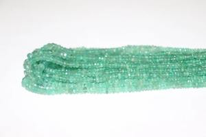 Cuentas de Rondelle facetadas de Esmeralda zambiana natural 15,5 pulgadas/38cm cuentas facetadas de Esmeralda cuentas de joyería de Esmeralda zambiana - Product Image 4