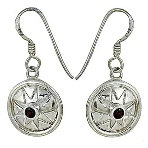 Women's 925 Silver <b>Dangle</b> <b>Earrings</b> Garnet Amethyst Pearl <b>Diamond</b> Cute Trendy Drop Style for Weddings Parties Christian Jewelry - Product Image 3