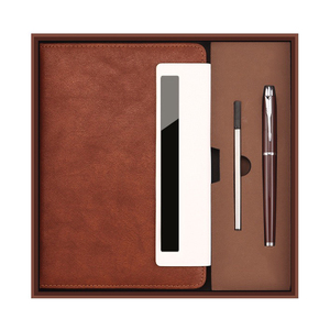 IStapromo Gifts Luxury Leather <b>Notebook</b> Gift <b>Set</b> with Stainless Steel <b>Pen</b> <b>and</b> Pencil A5 Size Exquisite Office Promotion Gift Box - Product Image 5