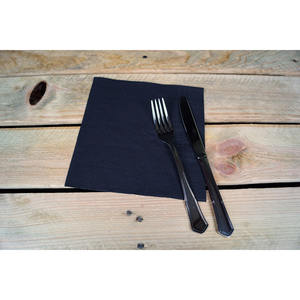 Serviettes noires 40x40cm 2 plis 50 pièces 24 paquets B2B - Product Image 1