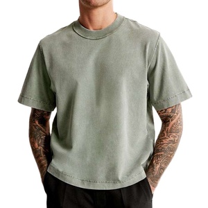 เสื้อยืดคอกลมทรงโอเวอร์ไซส์ผ้าคอตตอนเนื้อหนา 100% สไตล์สตรีทแวร์  รับสกรีนโลโก้ OEM ตามแบบ - Product Image 1