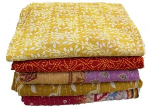 Các loại màu sắc khác nhau kantha chăn chắp vá kantha ném mỗi chăn màu sắc độc đáo đẹp đảo ngược chăn trải giường - Product Image 3
