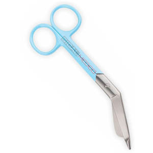 Tijeras para Vendajes Lister de 5.5 Pulgadas, Color Azul Cielo, Recubrimiento en Polvo Rosa, Acero Inoxidable de Grado Médico, Manual, Certificación CE, Primeros Auxilios para Traumatismos - Product Image 2