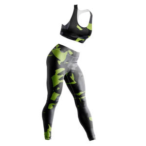 OEM Vente en gros Personnalisé Haut de gamme Ensemble de vêtements de sport pour femme : Legging de yoga et Brassière de sport sans couture, Tenue de fitness, Grande taille - Product Image 4