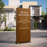 Pylône architectural personnalisé pour projets commerciaux, signalisation totem extérieure et intérieure sur pied avec structure d'ingénierie