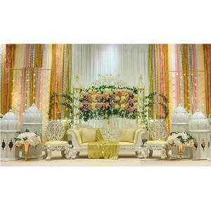 Superbe scène de réception de mariage asiatique Décoration de scène de mariage de style marocain Superbe scène de réception de style occidental - Product Image 1