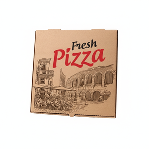 Caja de Pizza Corrugada de Papel Kraft Resistente y Ecológica, Embalaje de Alimentos que Conserva el Calor para Entrega de Pizza y Servicio de Comida para Llevar - Product Image 3