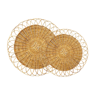 Excellence artisanale: Sous-verres en rotin tissé haut de gamme pour les détaillants en gros et les restaurants Décoration murale - Product Image 1