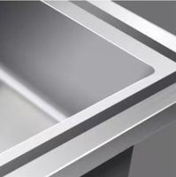 Évier de cuisine commercial en acier inoxydable 201/304 de haute qualité, robuste, résistant à la corrosion, capacité de charge de 300 kg/m, poli