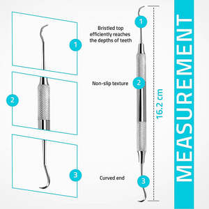 Escaladores Dentales de Acero Inoxidable de Alta Calidad, Pulido Brillante, Doble Punta, Espejo Escalador Manual, Consumibles Dentales de SurgiRight - Product Image 5