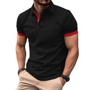 polo t-<b>shirt</b> Men's Cross border new men's casual solid color pullover short sleeved seasonal <b>shirt</b> for men - Product Image 6