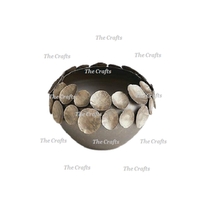 Lotus Design Iron Decorative Bowl Set Of Five Gold Color Decorative Bowl <b>Chocolates</b> Bowl For Hotel <b>Wedding</b> Usage - Product Image 3