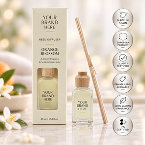 Difusor de Aroma de Flor de Azahar de Marca Privada 45ml OEM |   Fragancia Floral Mediterránea para el Hogar |   Hecho en España, UE - Product Image 1