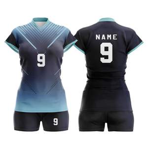 Ensembles d'uniformes de volleyball de haute qualité en gros Conception personnalisée 100% polyester Vêtements de plage unisexes Vêtements de sport - Product Image 6