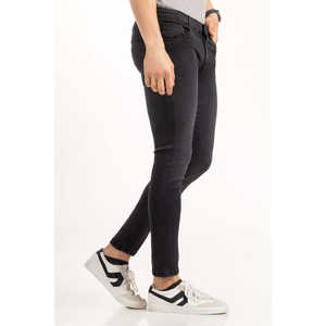 กางเกงยีนส์ทรงดินสอเอวกลางทรงวินเทจเข้ารูป ขากว้าง สีสโตนวอช เอวสูง แฟชั่นสำหรับฤดูหนาว - Product Image 5