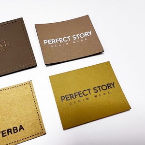 Kostenlose Artwork Custom Blank Echt leder Patches Geprägte 3D geprägte Laser Goldfolie Druck auf Heat Press Leder <span class=keywords><strong>Patch</strong></span> nähen - Product Image 5