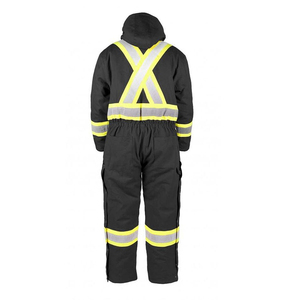 Combinaison de travail unisexe haute visibilité respirante en polyester pour la construction - Product Image 4