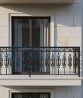 Balustrades de balcon durables, modernes, résistantes à la rouille, protégées contre les UV, résistantes à l'eau, en fonte sans cadre, de qualité supérieure