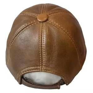 Gorra de béisbol de cuero auténtico para hombre, transpirable, cómoda, clásica, para exteriores, venta al por mayor, unisex, moda personalizada, precio barato - Product Image 6
