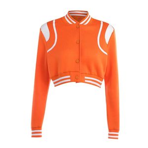 แจ็คเก็ตวาร์ซิตี้ผู้หญิงแบบสั่งทำ ตัวเสื้อผสมขนสัตว์ แขนหนัง PU ปลายแขนแบบริบ ปักโลโก้ แจ็คเก็ตสไตล์วิทยาลัย รับผลิตแบบ OEM ขายส่ง - Product Image 1