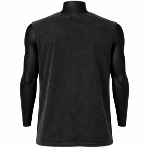 Camiseta sin mangas vintage para hombre, con estampado gráfico personalizado, de algodón, para gimnasio, estilo urbano, tipo muscle fit - Product Image 2