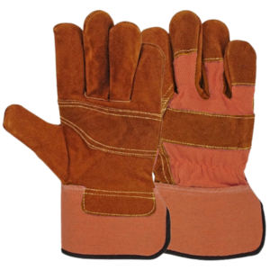 Guantes DE SEGURIDAD DE CUERO dividido de piel de vaca de alta calidad, suaves y cómodos, protección Industrial para manos y brazos para jardinería - Product Image 5