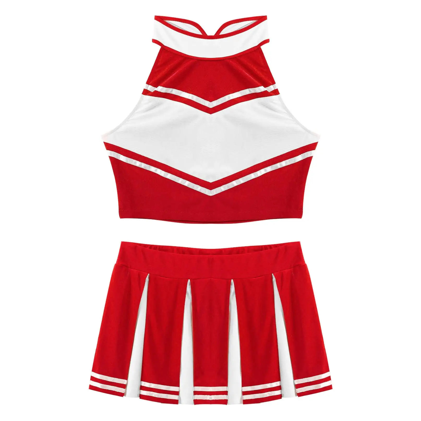 Uniformi da Cheerleading strass di sublimazione abiti da Cheerleading Costume festa di Halloween Cheerleader uniformi