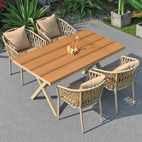Tables et chaises d'extérieur nordiques cour combinaison de loisirs en plein air Villa jardin terrasse rotin balcon Villa meubles