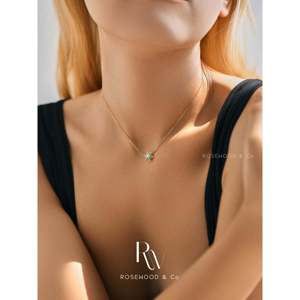 Collana Trendy con Pendente a Raggi di Sole in Opale Placcato Oro, Design a Raggi di Sole, Inossidabile, con Gemma, Regalo Perfetto per - Product Image 3