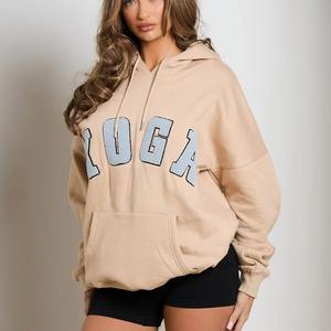 Sweat à capuche long oversize pour femme, en velours doux, coupe décontractée, chaud, décontracté, streetwear d'hiver, confortable, mode quotidienne, 100% coton - Product Image 1